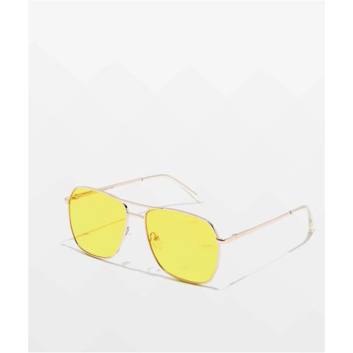 エンパイア Empyre 【 Saloon Square Yellow Pilot Sunglasses Men's Yellow 】 yellow 黄色・イエロー サングラス メンズ yellow 黄色・イエロー｜スニケス