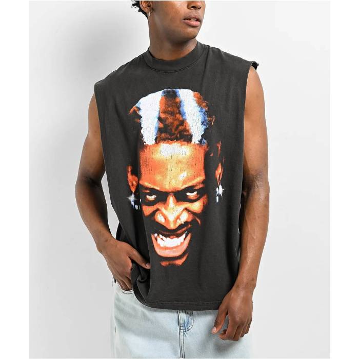 Rodman 【 Apparel Bad Boy Tour Black Muscle Tank Top Men\u0027s Black 】 黒いこと 黒いこと 貯蔵タンクいの一番 メンズ 黒いこと 黒いこと