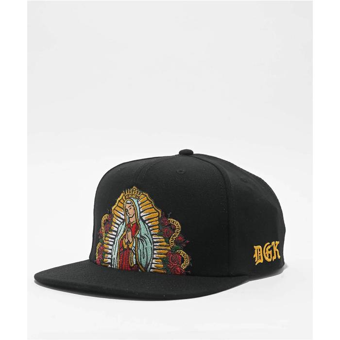【★百貨店SALE★6/11真夜中2時迄】DGK Dgk 【 Our Lady Black Snapback Hat Men\u0027s Black 】 黒いこと 黒いこと Snapback スナップバック 御徒面子 メンズ 黒いこと 黒いこと