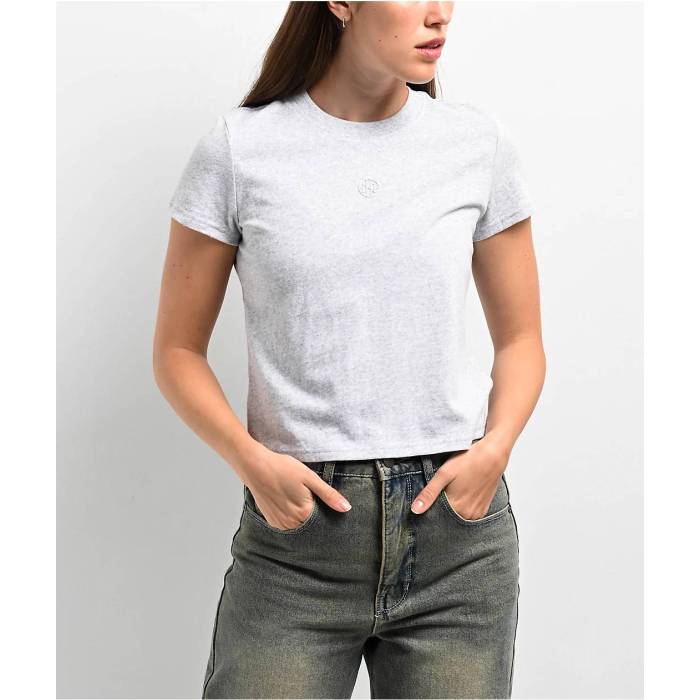 Ninth Hall Fundamentals 【 Futura Light Heather Grey Relaxed T-Shirt Women\u0027s Grey 】 heather ギョリュウモドキ 薄墨色 薄墨色 プルオーバー レディース 薄墨色 薄墨色