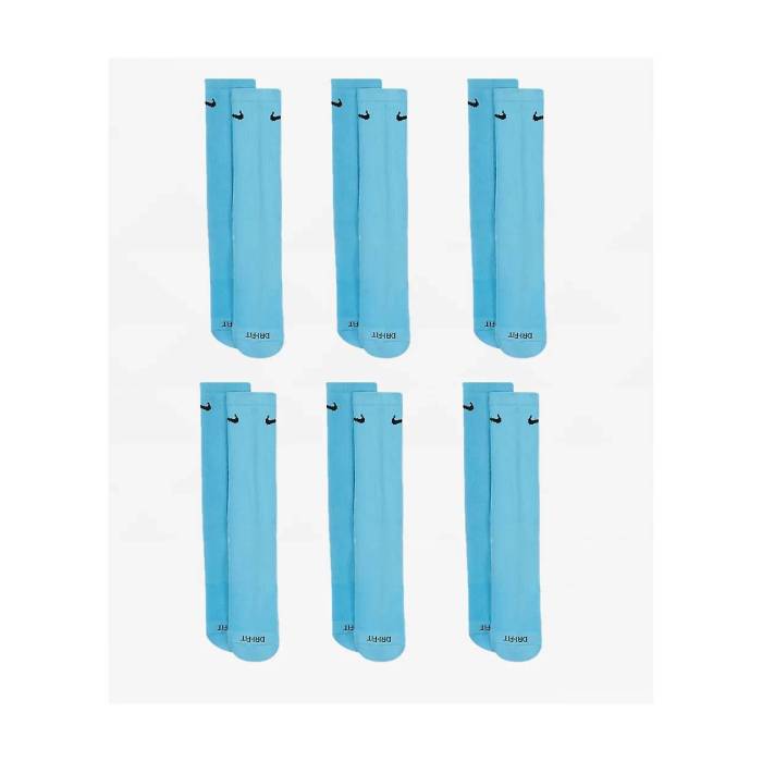 ナイキ Nike 【 Everyday Plus Cushioned Blue Tint 6 Pack Crew Socks Men's Blue 】 青色 ブルー クルー ソックス・靴下 メンズ 青色 ブルー|スニケス