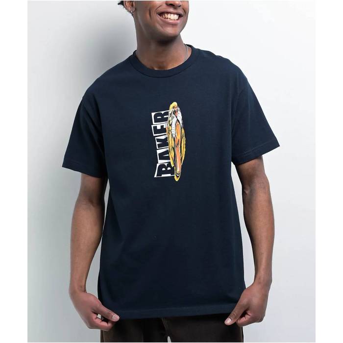 Baker Skateboards 【 Baker Big Cats Navy T-Shirt Men\u0027s Navy 】 紺色 米国海軍 プルオーバー メンズ 紺色 米国海軍