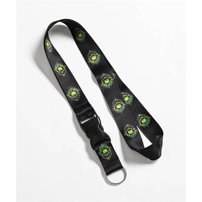 【★百貨店SALE★6/11真夜中2時迄】Creature 【 Bonehead Flame Black Lanyard Men\u0027s Black 】 黒いこと 黒いこと メンズ 黒いこと 黒いこと
