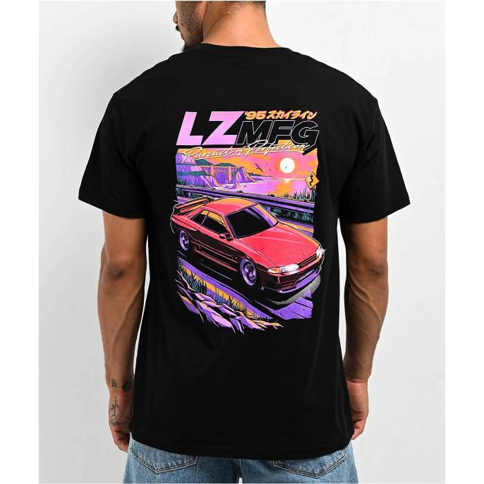 Lzmfg 【 Pacific Black T-Shirt Men Black 】 パシフィック 黒色 ブラック Tシャツ メンズ 黒色 ブラック