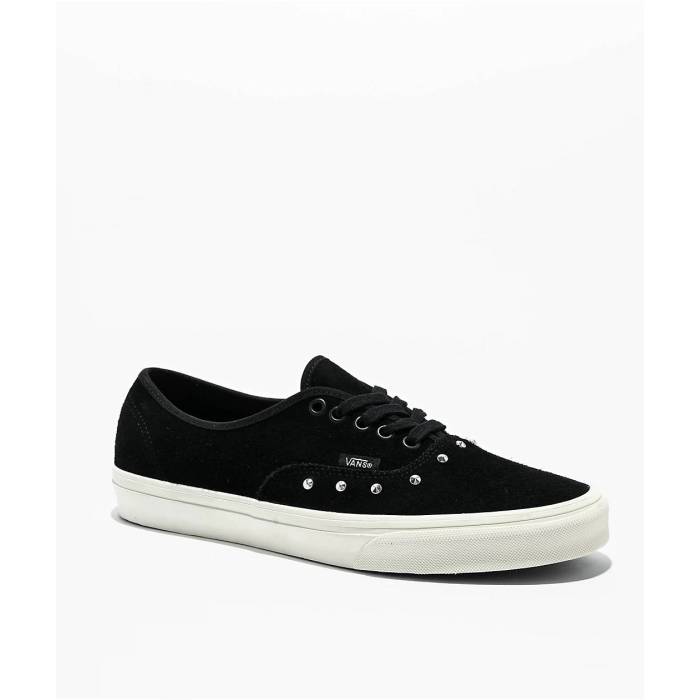 ヴァンズ Vans 【 Authentic Spikes Black Skate Shoes Men's Black 】 オーセンティック 黒色 ブラック Skate スケート シューズ 運動靴 メンズ 黒色 ブラック