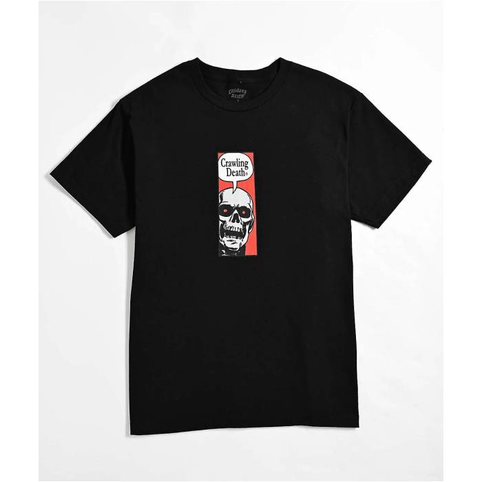 Crawling Death 【 Comic Skull Black T-Shirt Men's Black 】 黒色 ブラック Tシャツ メンズ 黒色 ブラック 12,705円