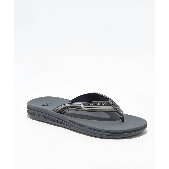 クイックシルバー Quiksilver 【 Makua Grey Sandals Men's Grey 】 灰色 グレー サンダル メンズ 灰色 グレー｜スニケス