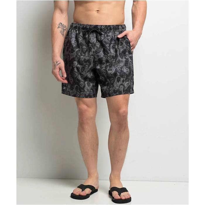【★百貨店SALE★6/11真夜中2時迄】Lurking Class By Sketchy Tank 【 Mob Black Board Shorts Men\u0027s Black 】 黒いこと 黒いこと さる股引き メンズ 黒いこと 黒いこと