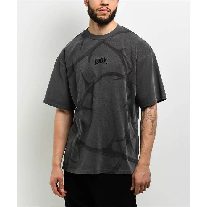 DGK Dgk 【 Thorns Heavyweight Washed Black T-Shirt Men's Black 】 黒色 ブラック Tシャツ メンズ 黒色 ブラック