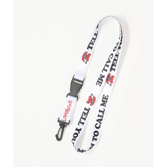 【★百貨店SALE★6/11真夜中2時迄】Lamebrain Skateboards 【 Lamebrain Emergency Line White Lanyard Men\u0027s White 】 白いこと 白いこと メンズ 白いこと 白いこと