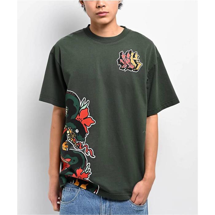 Ninth Hall 【 Ambush Snake Floral Green T-Shirt Men's Green 】 green 緑・グリーン Tシャツ メンズ green 緑・グリーン