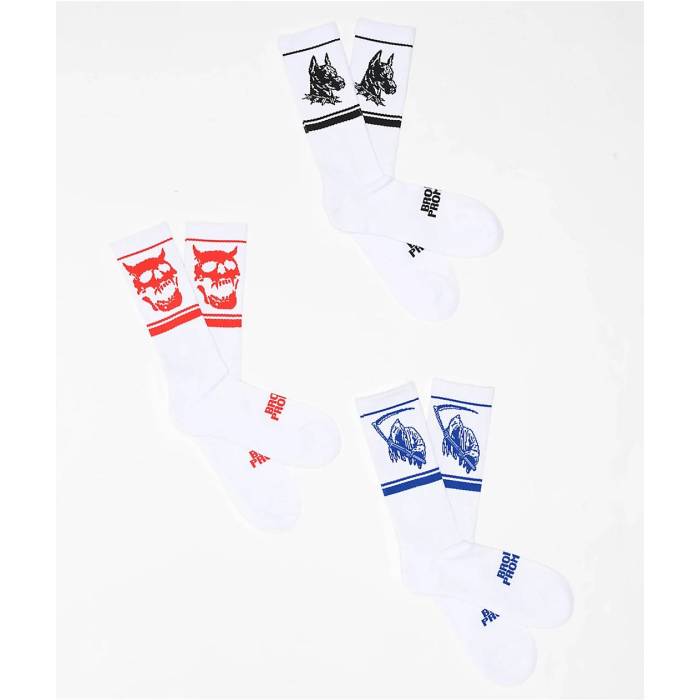 Broken Promises 【 Vicious 3 Pack White Crew Socks Men's White 】 白色 ホワイト クルー ソックス・靴下 メンズ 白色 ホワイト