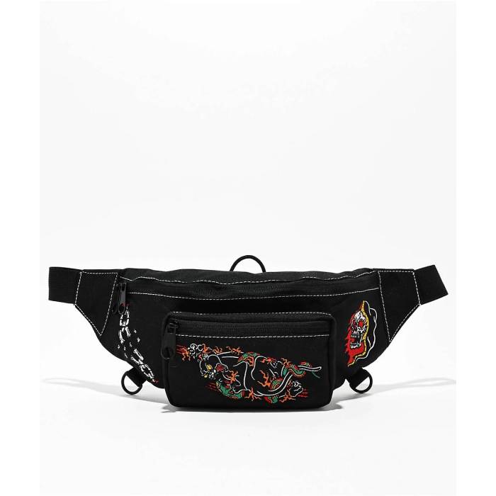 Ninth Hall 【 Tatted Black Fanny Pack Men's Black 】 黒色 ブラック メンズ 黒色 ブラック