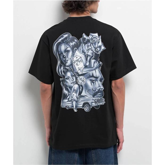 【★百貨店SALE★6/11真夜中2時迄】Hey Ruca 【 Everybody Plays The Fool Black T-Shirt Men\u0027s Black 】 黒いこと 黒いこと ティーシャツ メンズ 黒いこと 黒いこと