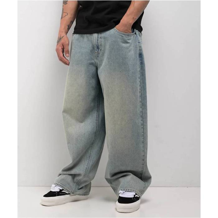 エンパイア Empyre 【 Ollie Light Blue Wash Ultra Wide Skate Jeans Men's Light Pastel Blue 】 青色 ブルー ultra ウルトラ Skate スケート ジーンズ メンズ 青色 ブルー
