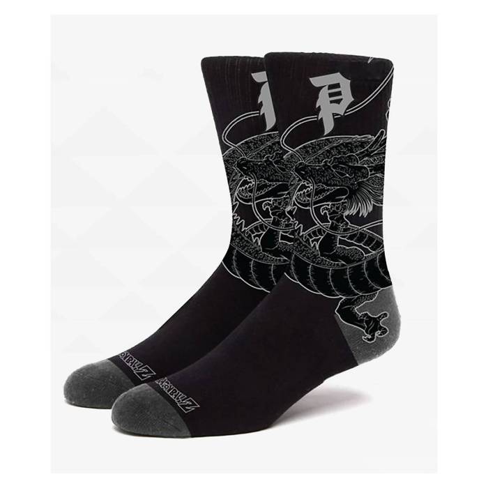 プリミティブ Primitive 【 X Dragon Ball Z Shenron Black Crew Socks Men's Black 】 ドラゴン 黒色 ブラック クルー ソックス・靴下 メンズ 黒色 ブラック