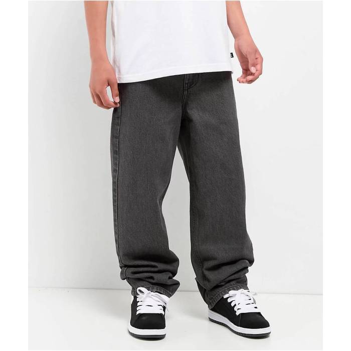 【★百貨店SALE★6/11真夜中2時迄】帝国 Empyre 【 Kids Deck Black Loose Fit Skate Jeans Kids\u0027 Charcoal 】 黒いこと 黒いこと Skate 滑る デニム 濃灰色