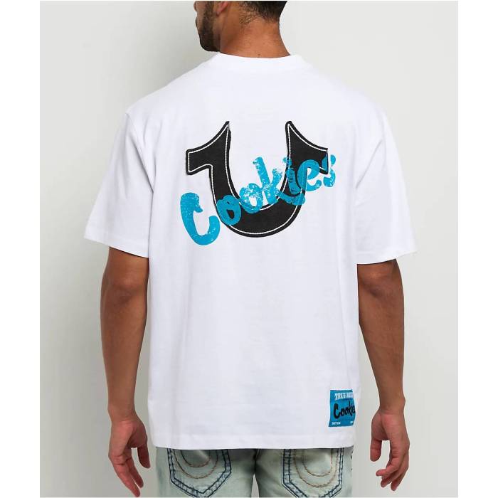 トゥルーレリジョン True Religion 【 X Cookies Horseshoe Applique White T-Shirt Men's White 】 白色 ホワイト Tシャツ メンズ 白色 ホワイト