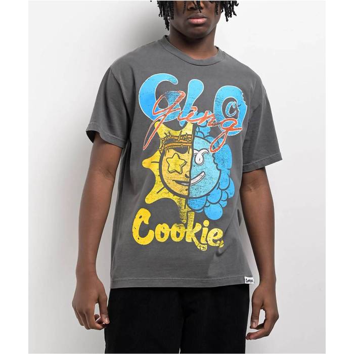 Cookies Clothing 【 Cookies X Glo Gang Sun Bite Grey T-Shirt Men's Black 】 灰色 グレー Tシャツ メンズ 黒色 ブラック