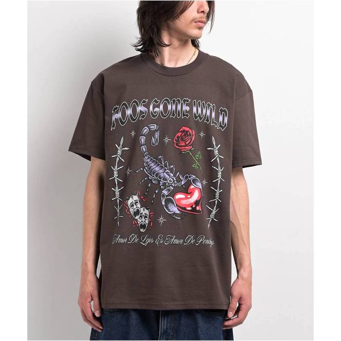 Foos Gone Wild 【 Dumb Love Brown T-Shirt Men\u0027s Brown 】 防波堤 赤銅色 赤銅色 プルオーバー メンズ 赤銅色 赤銅色