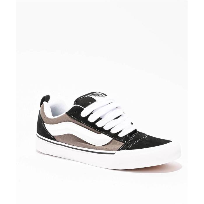 【★百貨店SALE★6/11真夜中2時迄】ヴァンズ Vans 【 Knu Skool 2 Tone Black \u0026 Grey Skate Shoes Men\u0027s Black 】 黒いこと 黒いこと 薄墨色 薄墨色 Skate 滑る シューズ 運動すること靴 メンズ 黒いこと 黒いこと