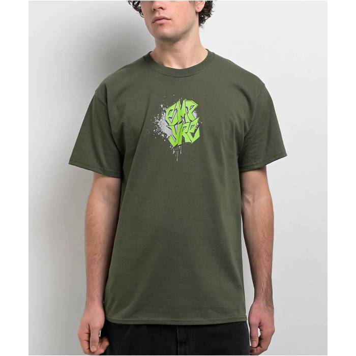 【★百貨店SALE★6/11真夜中2時迄】帝国 Empyre 【 Numetal Logo Olive T-Shirt Men\u0027s Green 】 ロゴタイプ olive オリーブ ティーシャツ メンズ green 緑・緑であること