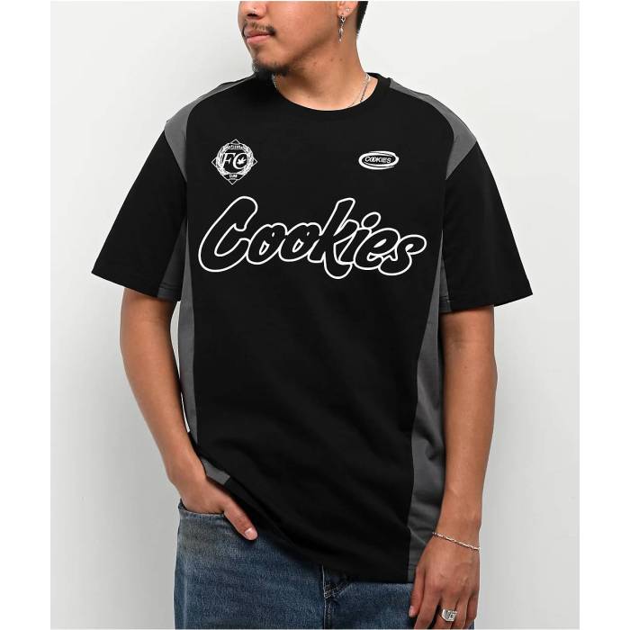 Cookies Clothing 【 Cookies Stadium Club Black & Grey Soccer Jersey Men's Black 】 スタジアム クラブ 黒色 ブラック 灰色 グレー Soccer サッカー ジャージ メンズ 黒色 ブラック