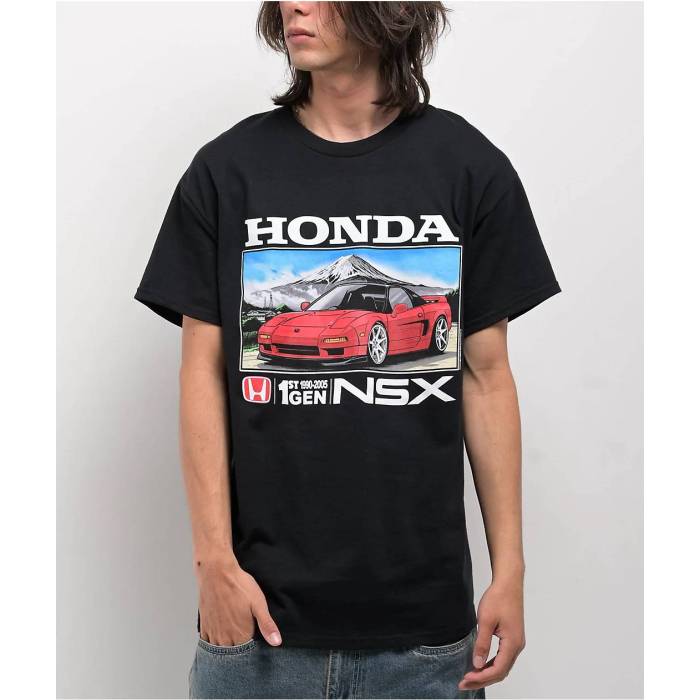 【★百貨店SALE★6/11十二時2時迄】Honda 【 Nsx Mt. Fuji Black T-Shirt Men\u0027s Black 】 黒いこと 黒いこと プルオーバー メンズ 黒いこと 黒いこと