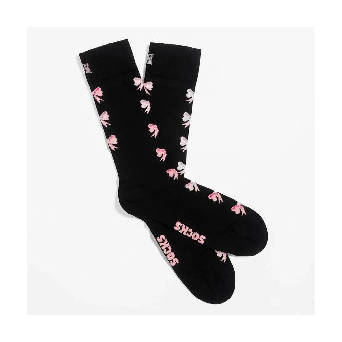 ハッピーソックス Happy Socks 【 Bow Black Crew Socks Women's Black 】 黒色 ブラック クルー ソックス・靴下 レディース 黒色 ブラック