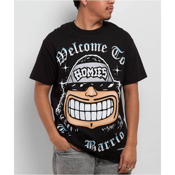 Dga 【 Homies Big Face Smiley Black T-Shirt Men\u0027s Black 】 黒いこと 黒いこと プルオーバー メンズ 黒いこと 黒いこと