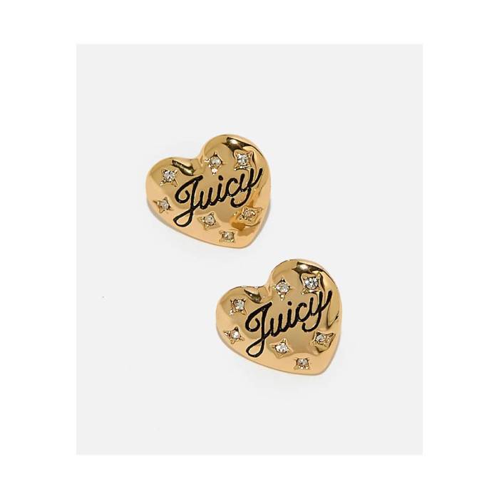 ジューシークチュール Juicy Couture 【 Crystal Heart Goldtone Stud Earrings Women's Gold 】 イヤリング レディース ゴールド｜スニケス 9,017円