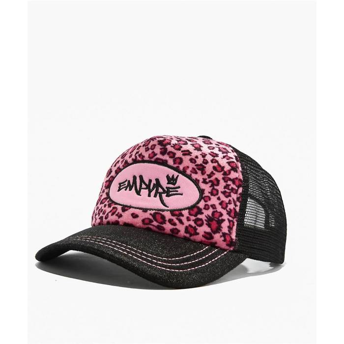 エンパイア Empyre 【 Jungle Black & Pink Velvet Trucker Hat Men's Pink 】 黒色 ブラック pink ピンク トラッカー メンズ pink ピンク｜スニケス