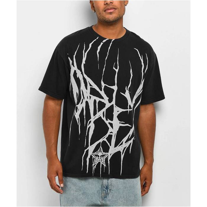 オベイ Obey 【 Death Metal Black T-Shirt Men's Black 】 メタル 黒色 ブラック Tシャツ メンズ 黒色 ブラック