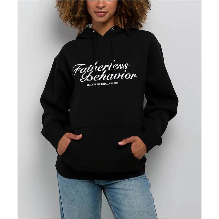 【★百貨店SALE★6/11十二時2時迄】Tara Yummy 【 Fatherless Behavior Black Hoodie Women\u0027s Black 】 黒いこと 黒いこと フーディー パーカー レディース 黒いこと 黒いこと