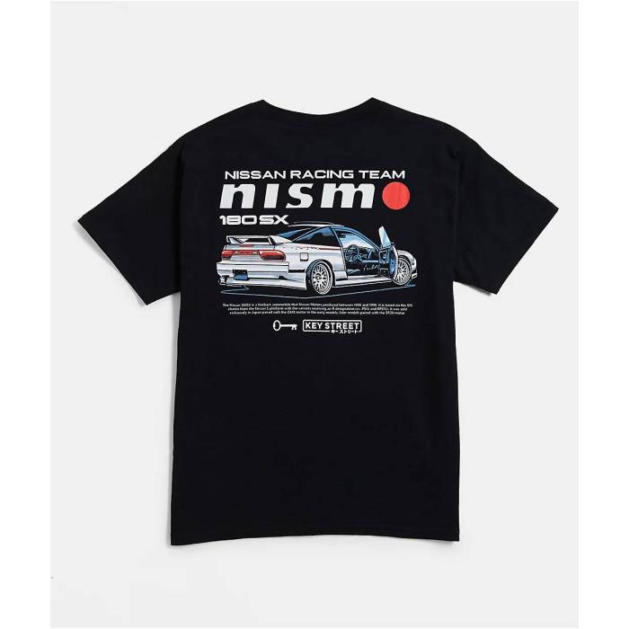 Key Street 【 X Nismo Kids 180Sx Black T-Shirt Kids\u0027 Black 】 黒いこと 黒いこと プルオーバー 黒いこと 黒いこと