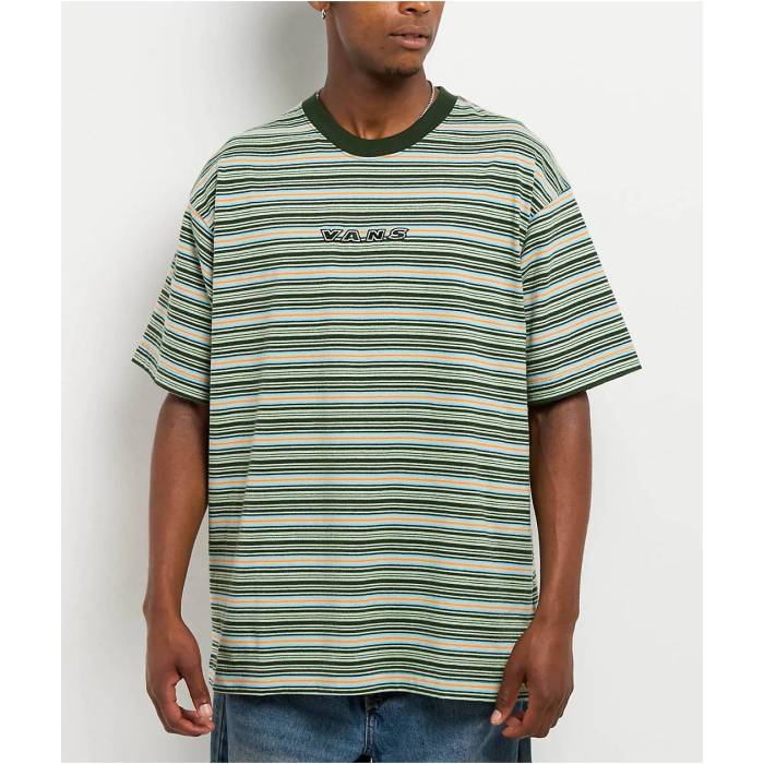 【★百貨店SALE★6/11真夜中2時迄】ヴァンズ Vans 【 Cameron Grey Mint Green Knit T-Shirt Men\u0027s Grey 】 薄墨色 薄墨色 green 緑・緑であること 編み物 ティーシャツ メンズ 薄墨色 薄墨色