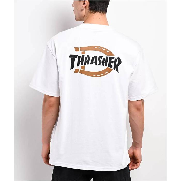 ディッキーズ Dickies 【 X Thrasher White T-Shirt Men\u0027s White 】 スラッシャー 白いこと 白いこと プルオーバー メンズ 白いこと 白いこと