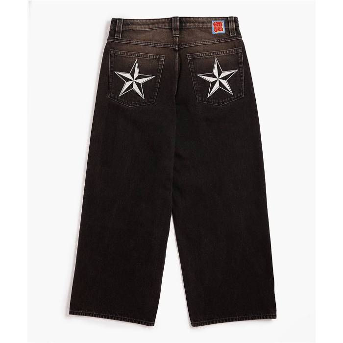 【★百貨店SALE★6/11真夜中2時迄】帝国 Empyre 【 Kids Star Grip Wash Ultra Wide Skate Jeans Kids\u0027 Black 】 ultra ウルトラ Skate 滑る デニム 黒いこと 黒いこと