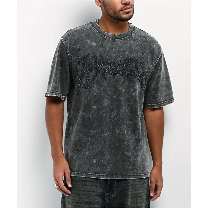 Vitriol 【 Death Grip Dark Grey Wash T-Shirt Men's Dark Grey 】 灰色 グレー Tシャツ メンズ 灰色 グレー