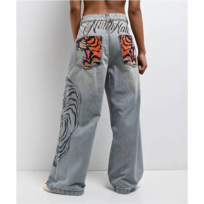 Ninth Hall 【 Trina Growl Wide Leg Blue Wash Jeans Women's Light Pastel Blue 】 青色 ブルー ジーンズ レディース 青色 ブルー|スニケス