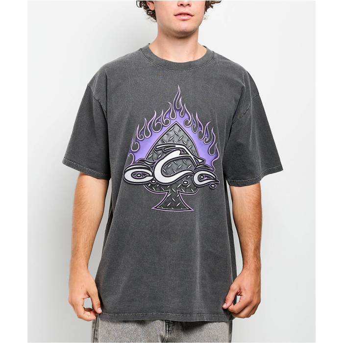 【★百貨店SALE★6/11真夜中2時迄】Orange County Choppers 【 Diamond Plate Black Wash T-Shirt Men\u0027s Black 】 金剛石 黒いこと 黒いこと ティーシャツ メンズ 黒いこと 黒いこと
