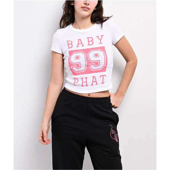 Baby Phat 【 99 White Crop T-Shirt Women\u0027s White 】 白いこと 白いこと Crop クロップ プルオーバー レディース 白いこと 白いこと