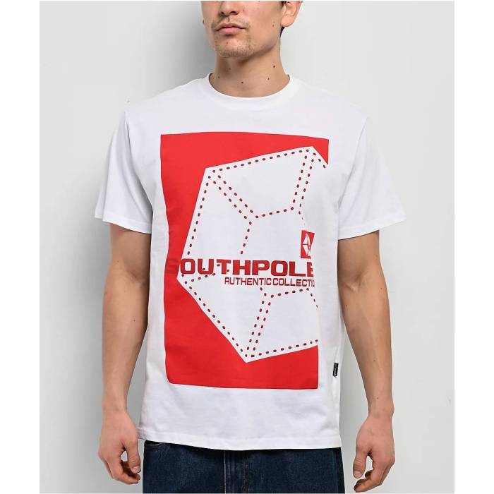 サウス極点 Southpole 【 Authentic White Boxy Crop T-Shirt Men\u0027s White 】 オーセンティック 白いこと 白いこと Crop クロップ プルオーバー メンズ 白いこと 白いこと