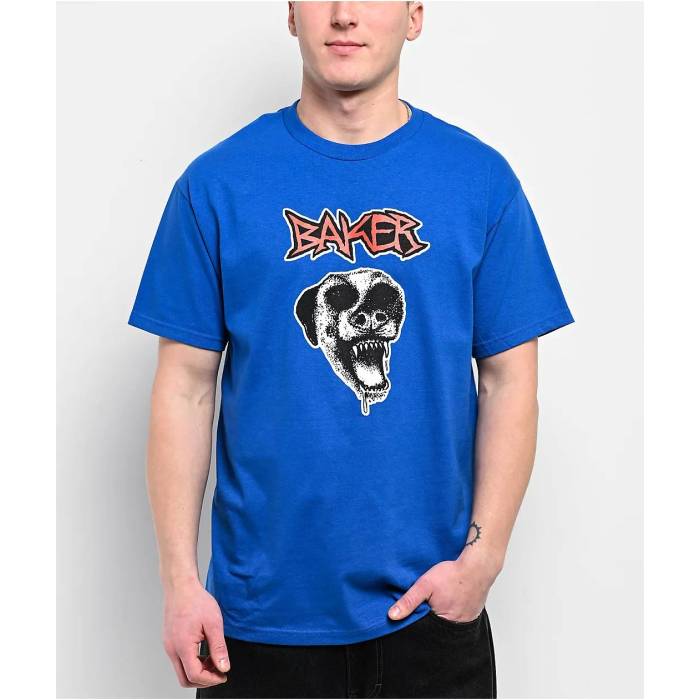 【★百貨店SALE★6/11真夜中2時迄】Baker Skateboards 【 Baker Bark Blue T-Shirt Men\u0027s Blue 】 青碧 青碧 ティーシャツ メンズ 青碧 青碧