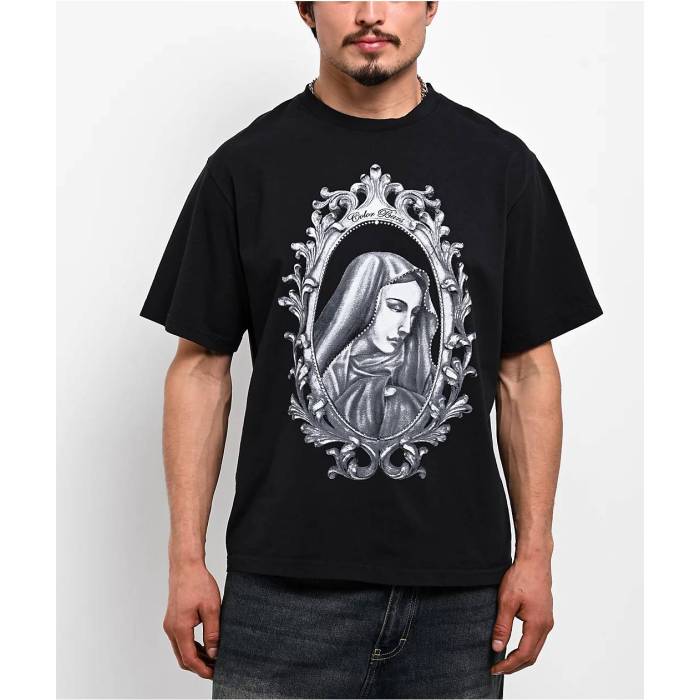 Color Bars 【 Mary Black T-Shirt Men's Black 】 黒色 ブラック Tシャツ メンズ 黒色 ブラック｜スニケス