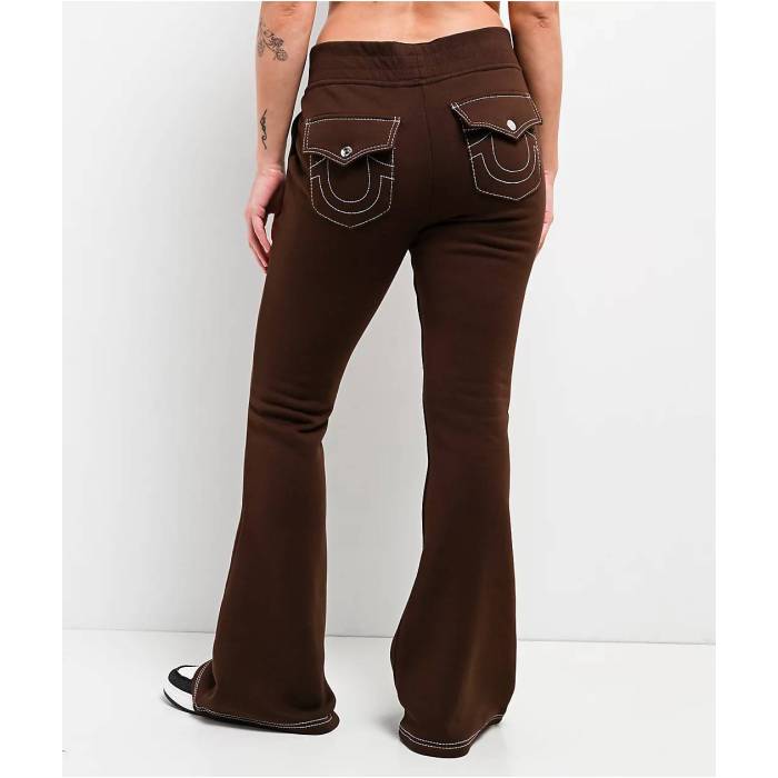 トゥルーレリジョン True Religion 【 Big T Burlwood Flare Sweatpants Women's Brown 】 ロングタイツ レディース 茶色 ブラウン|スニケス