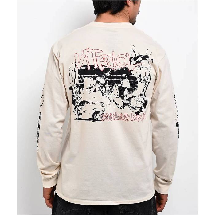 【★百貨店SALE★6/11真夜中2時迄】Vitriol 【 Undisclosed Natural Long Sleeve T-Shirt Men\u0027s Natural 】 自然的 Sleeve 衣袂 ティーシャツ メンズ 自然的