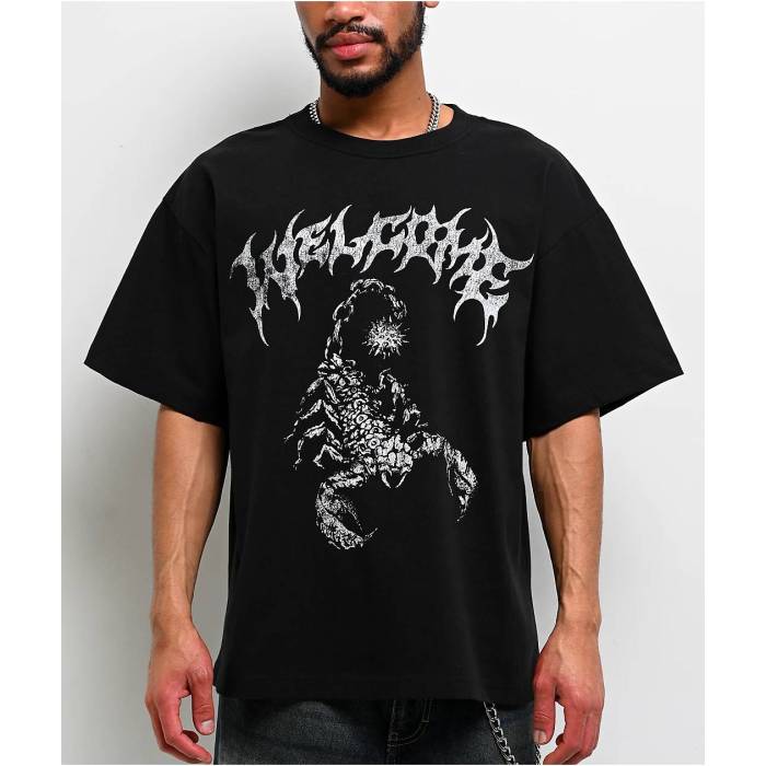 Welcome Skateboards 【 Welcome Mace Black Boxy T-Shirt Men's Black 】 黒色 ブラック Tシャツ メンズ 黒色 ブラック｜スニケス