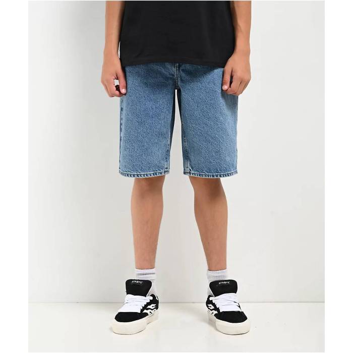 エンパイア Empyre 【 Kids Loose Fit Blue Denim Skate Shorts Kids' Medium Blue 】 青色 ブルー デニム Skate スケート ショーツ 青色 ブルー
