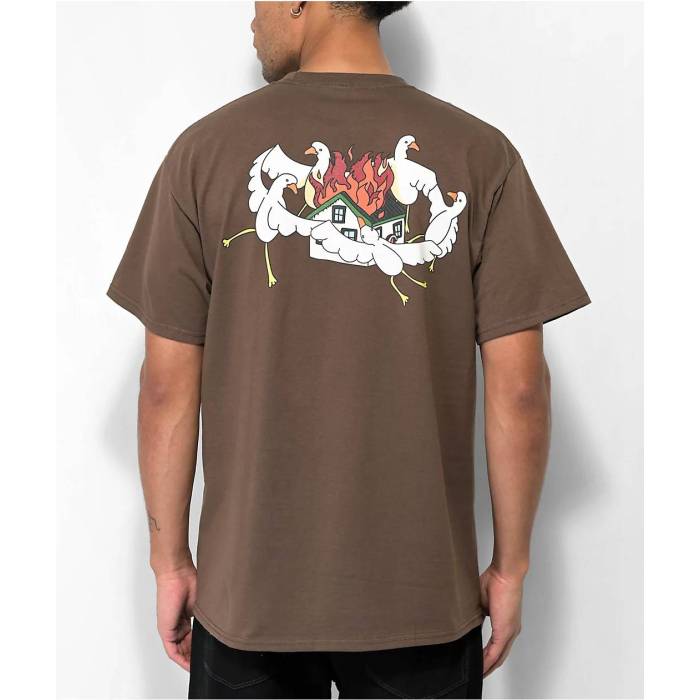 A.lab 【 Goose Law Brown T-Shirt Men\u0027s Black 】 赤銅色 赤銅色 プルオーバー メンズ 黒いこと 黒いこと